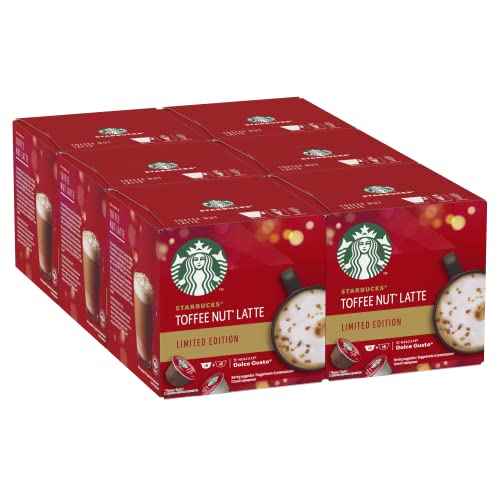 STARBUCKS Toffee Nut Latte by Nescafé Dolce Gusto, Limited Edition.  Amber Roast, 6 x 12 Capsules