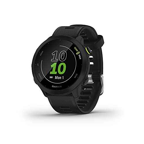 Garmin - Forerunner 55 - GPS multi-activity running watch with Garmin Coach and cardio training functions on the wrist - Black