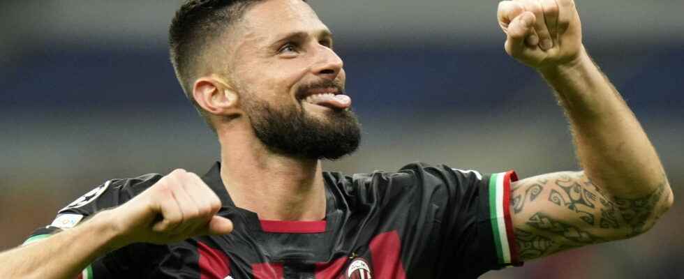 Olivier Giroud author of a double with Milan his place