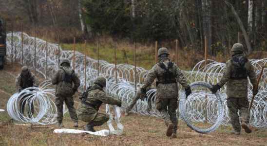 Poland is building a barbed wire fence on its border