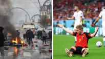 Riots started in Brussels after Belgiums surprise defeat the