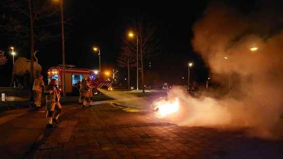 Small fires on the street in Amersfoort after Moroccos World