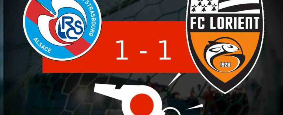 Strasbourg Lorient goals but a draw the summary of