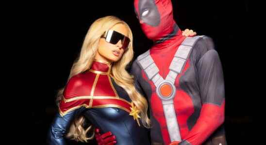 The couple Paris Hilton and Carter Reum in superheroes