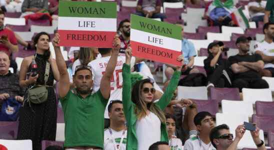 the eleven iranian players refrain from singing their anthem