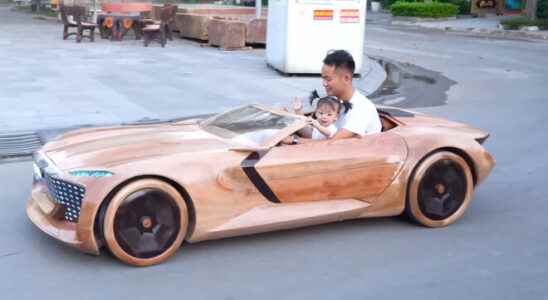 Audi Grandsphere inspired wood vehicle produced in 25 months