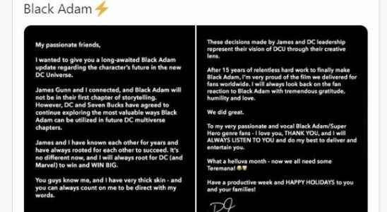 Black Adam bids farewell to the DC Universe for now