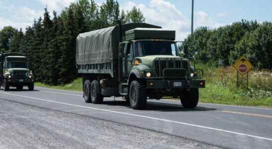 Canadian Army Reserve conducting training on highways between Stratford and