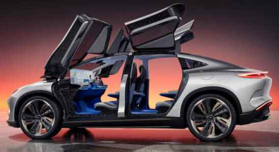 Electric SUV with a huge motion screen from Aehra