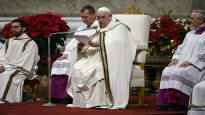 In his traditional Christmas Eve mass Pope Francis condemned peoples