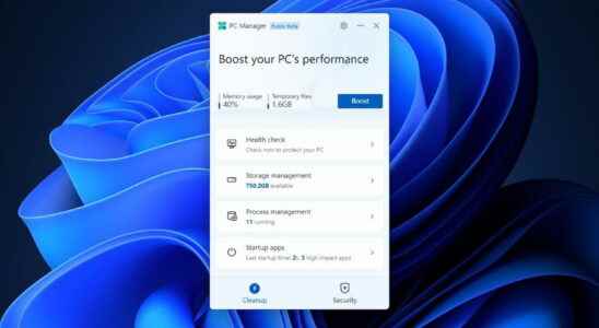 Microsoft polishes PC Manager its new tool to clean optimize
