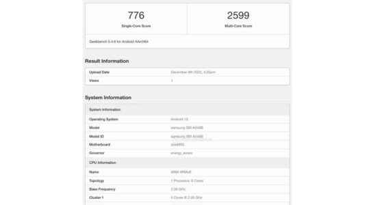 Samsung Galaxy A54 5G and Galaxy F04s spotted on Geekbench