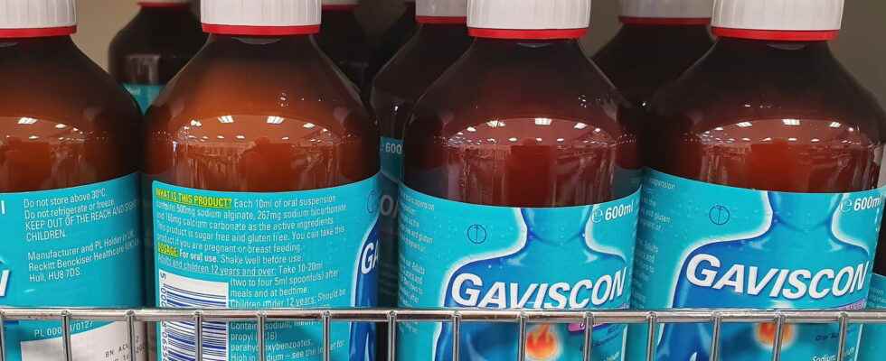 Sodium alginate Gaviscon use danger