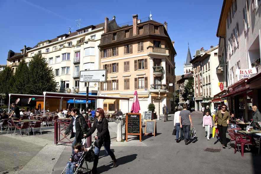 The Aristide Briand square, in Thonon-les-Bains
