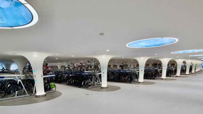 Amsterdam opens underwater parking area for bicycles