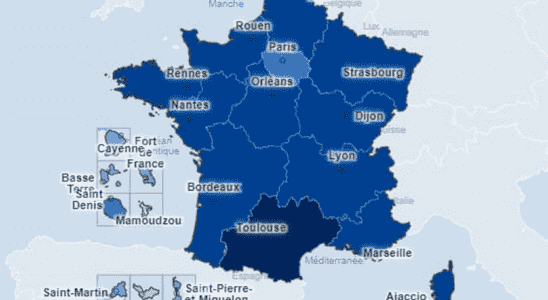 Covid card what impact by department in France