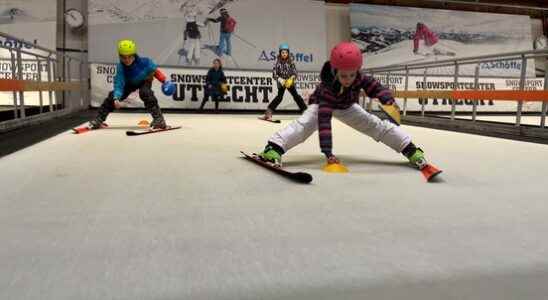 It is very busy at the indoor ski halls We
