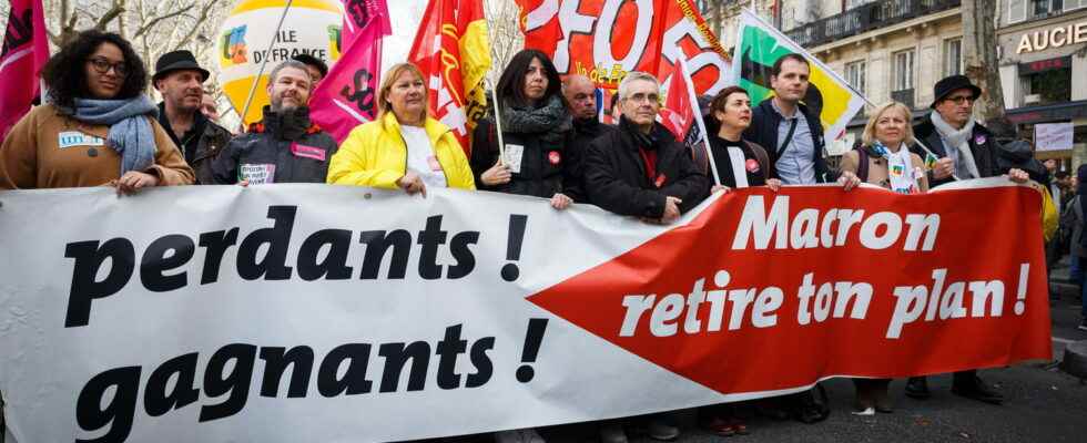 Opposed to the pension reform what do the unions propose