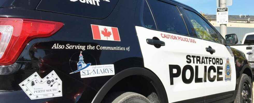 Stratford police investigating stolen vehicle found on nearby road