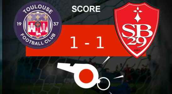 Toulouse Brest draw the summary of the match