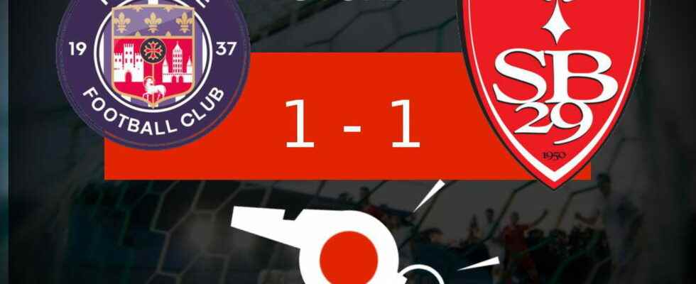 Toulouse Brest draw the summary of the match