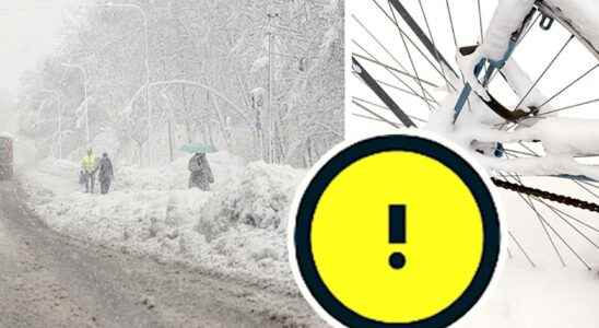 Yellow warning for snow and wind on Friday