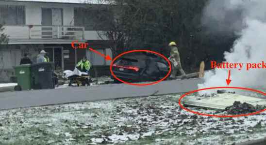 In the accident the battery pack of the Audi e tron