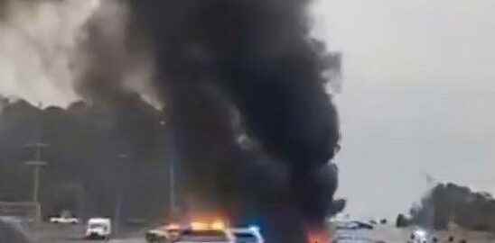 Latest news Black hawk helicopter has crashed on highway