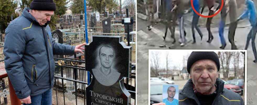 Oleksanders son was killed by Russian soldiers in Butja