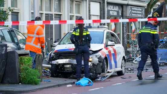 Police crashes in Utrecht I saw a police car flying