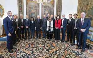 The President of the Republic Sergio Mattarella meets a delegation