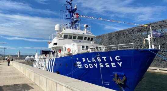 the Plastic Odyssey a plastic recycling awareness ship is in