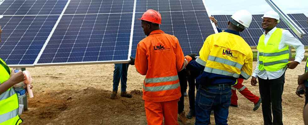 work on the countrys first photovoltaic power plant is progressing